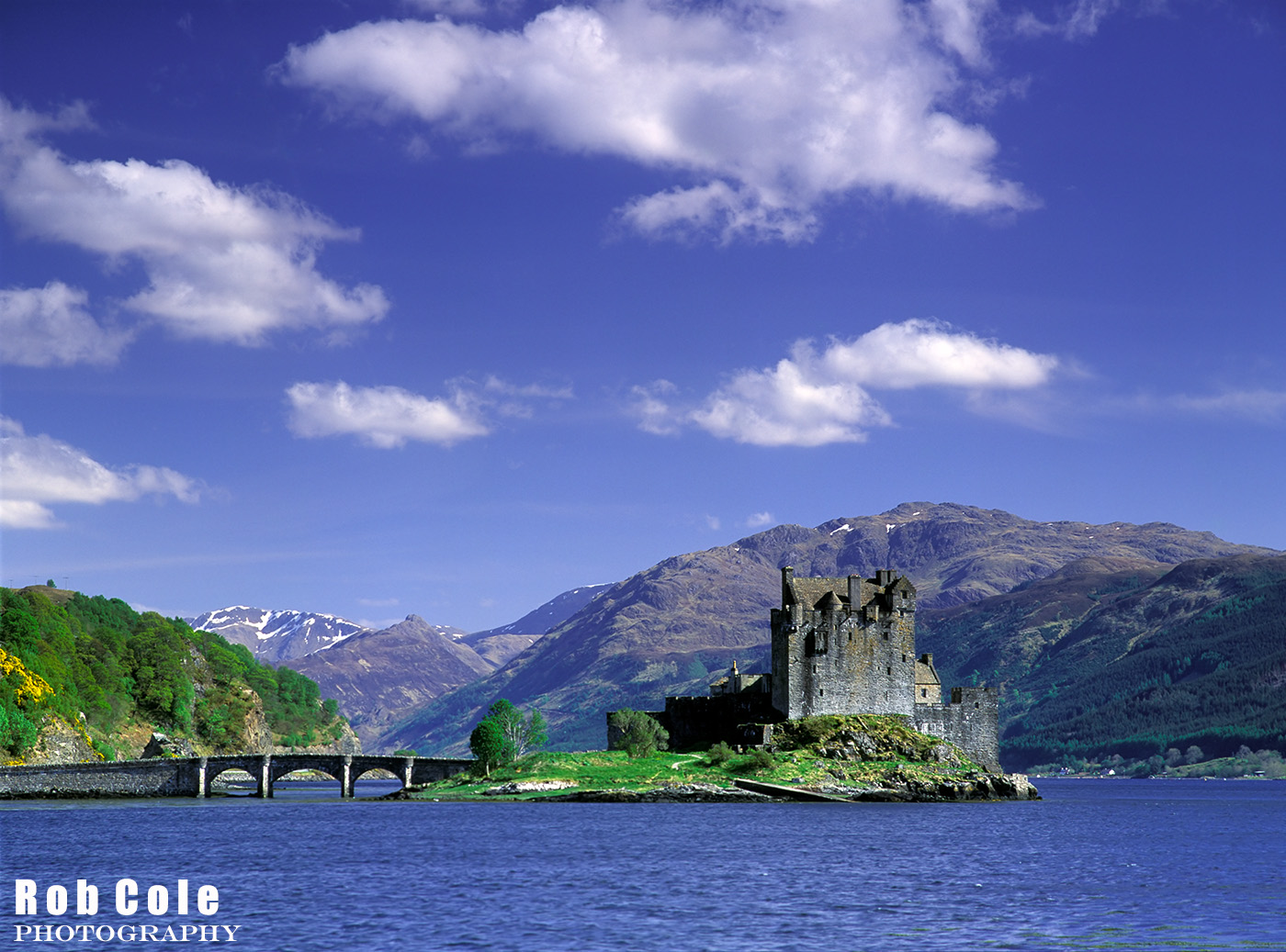 A view from Dornie of Eilean Donan Castle