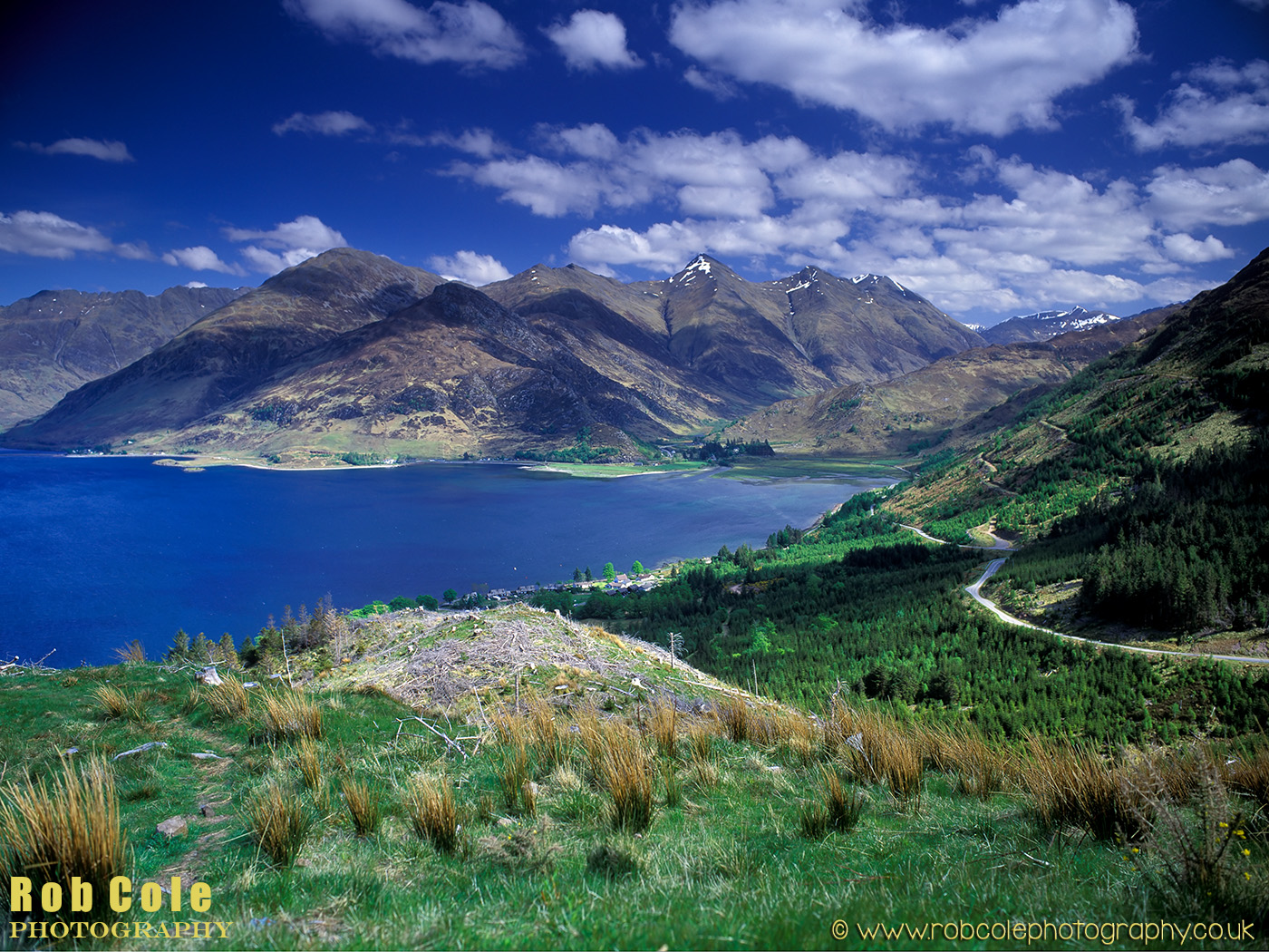 The Five Sisters of Kintail viewed from near Mam Ratagan pass