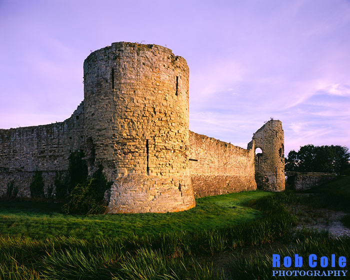 Evening at Pevensey Castle