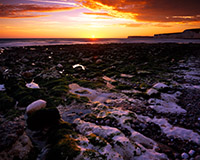 An autumn sunset at Birling Gap
